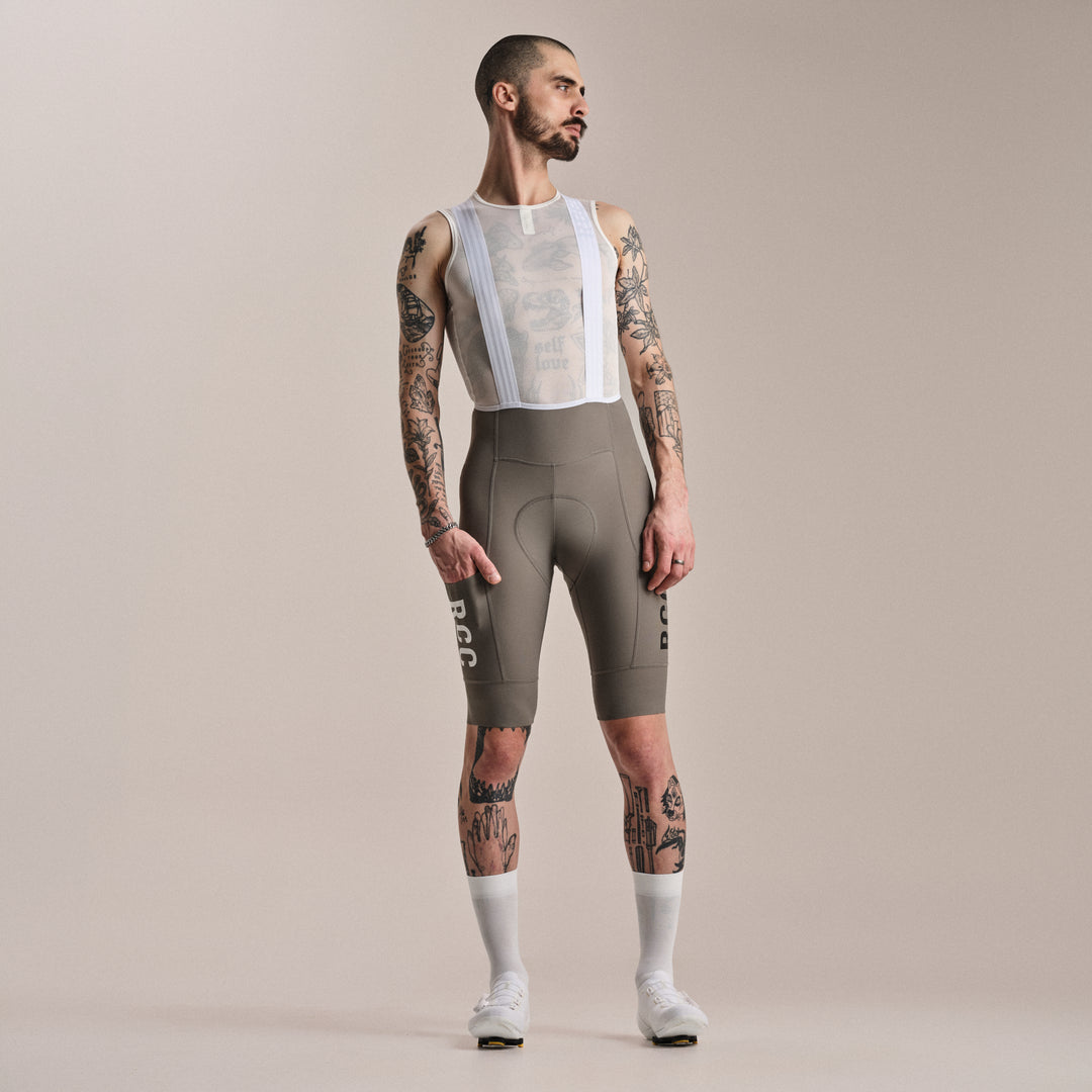Rapha Men's RCC Pro Team Cargo Bib Shorts - Long (Smoke/White) - Dragonspine Cycling