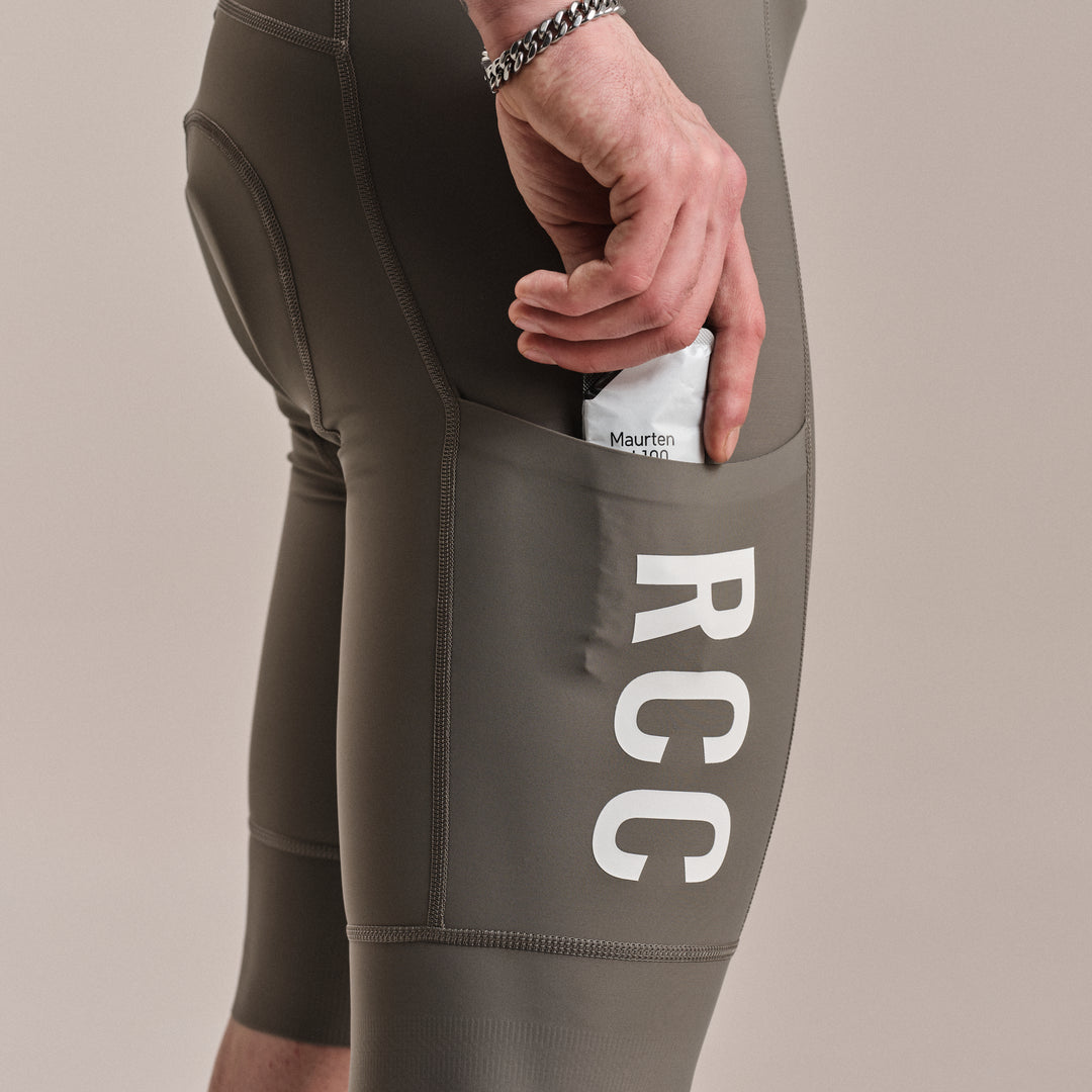 Rapha Men's RCC Pro Team Cargo Bib Shorts - Long (Smoke/White) - Dragonspine Cycling