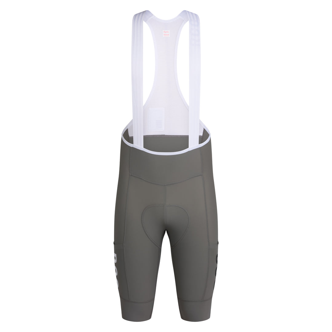 Rapha Men's RCC Pro Team Cargo Bib Shorts - Long (Smoke/White) - Dragonspine Cycling