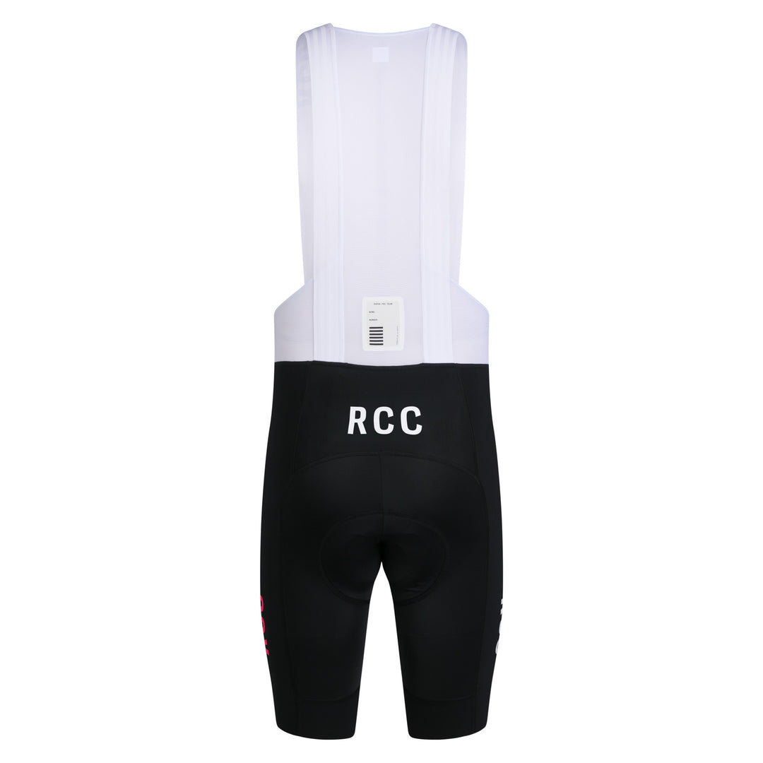 Rapha Men's RCC Pro Team Bib Shorts III (Black/High-Vis Pink) - Dragonspine Cycling