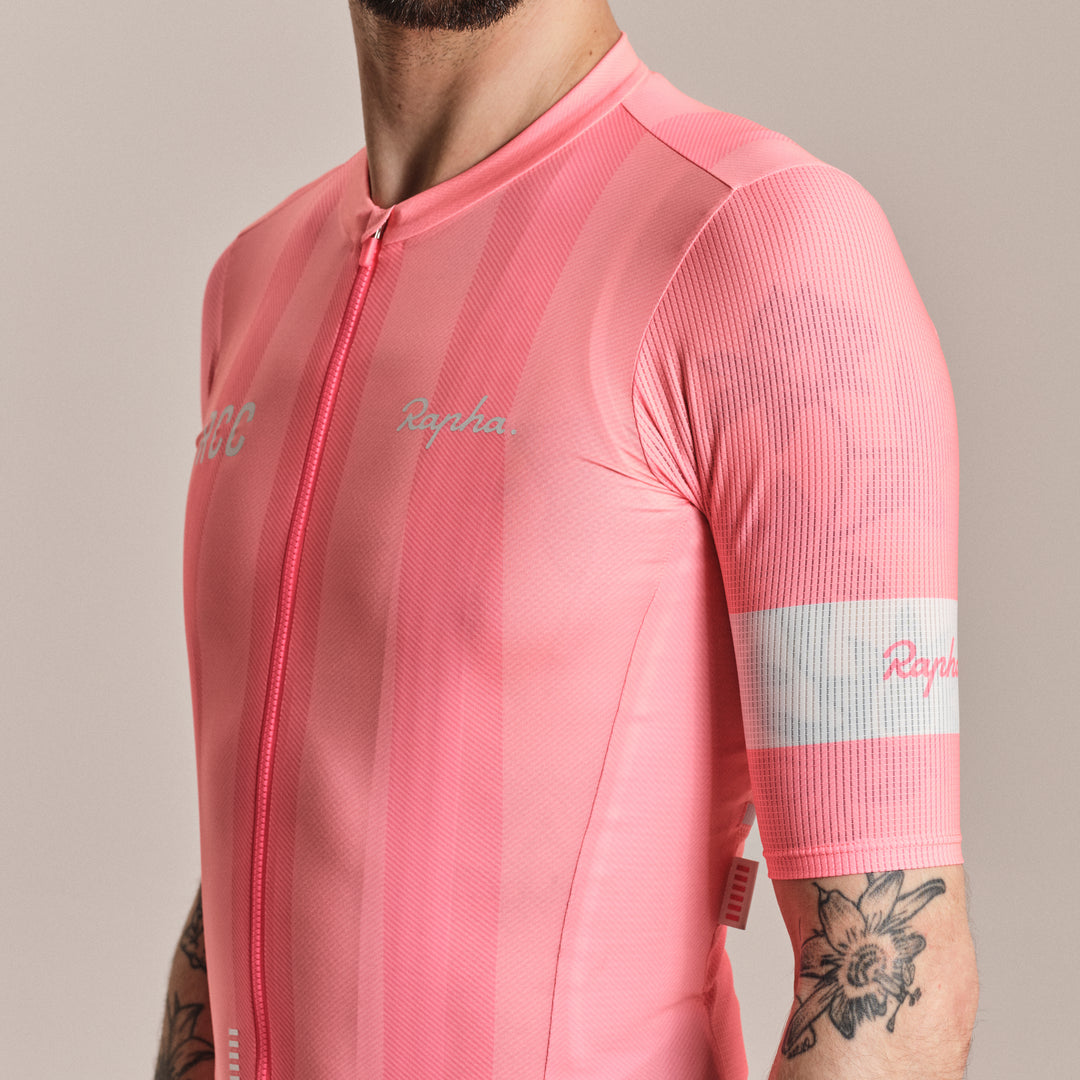 Rapha Men's RCC Pro Team Jersey II (Light Pink/High-Vis Pink) - Dragonspine Cycling