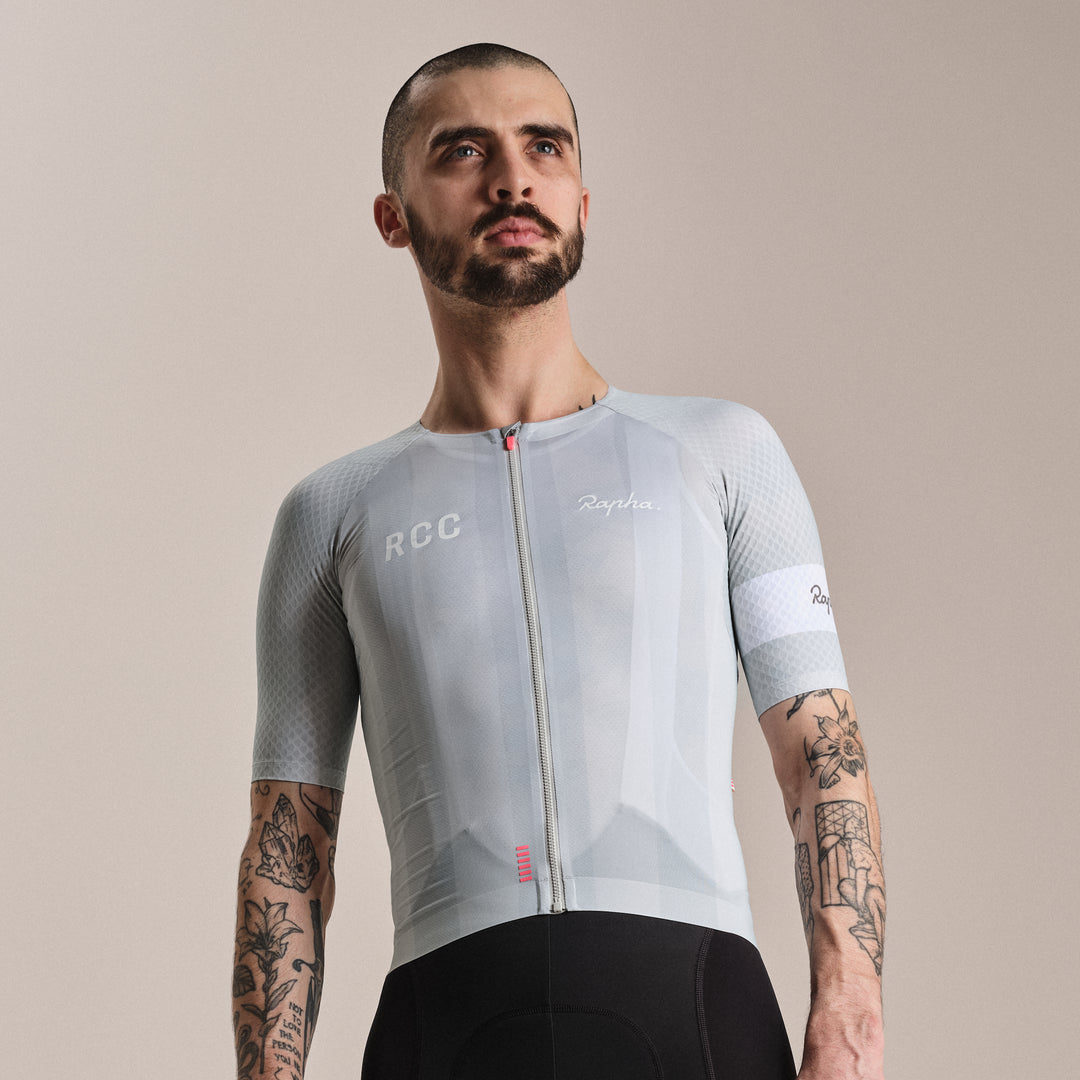 Rapha Men's RCC Pro Team Aero Jersey (Fog/Grey) - Dragonspine Cycling