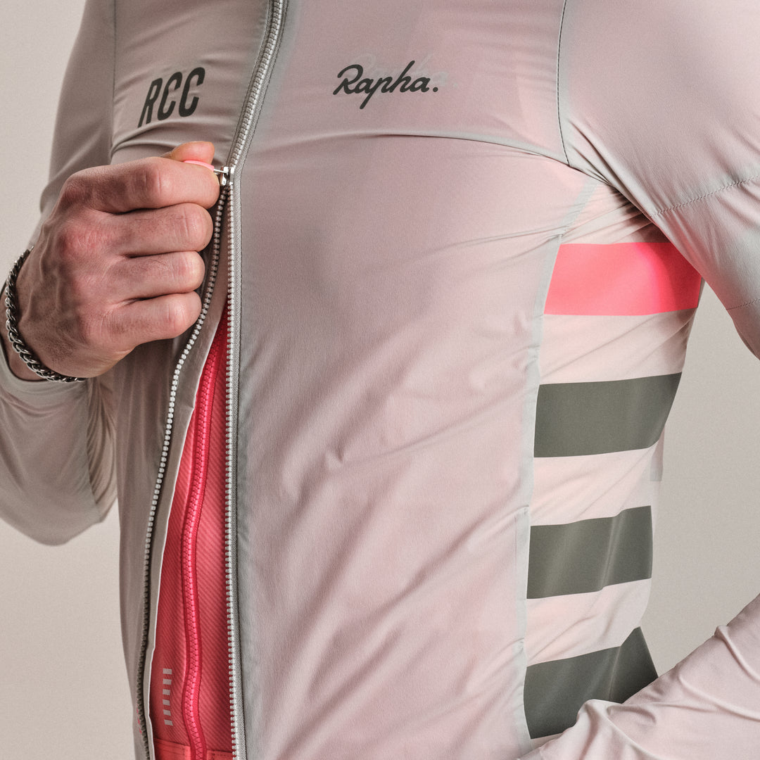 Rapha Men's RCC Pro Team Lightweight Wind Jacket (Grey/Smoke) - Dragonspine Cycling
