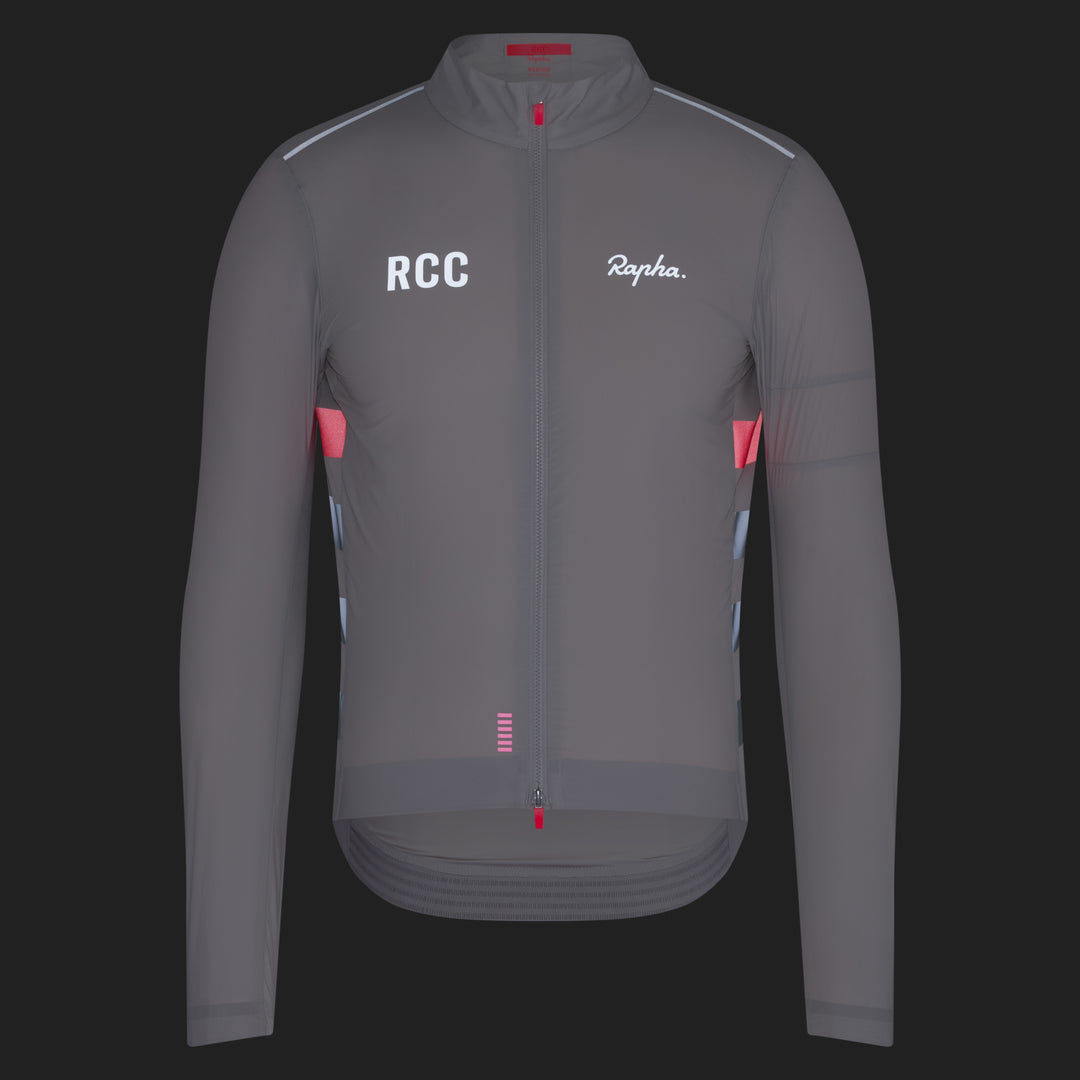 Rapha Men's RCC Pro Team Lightweight Wind Jacket (Grey/Smoke) - Dragonspine Cycling