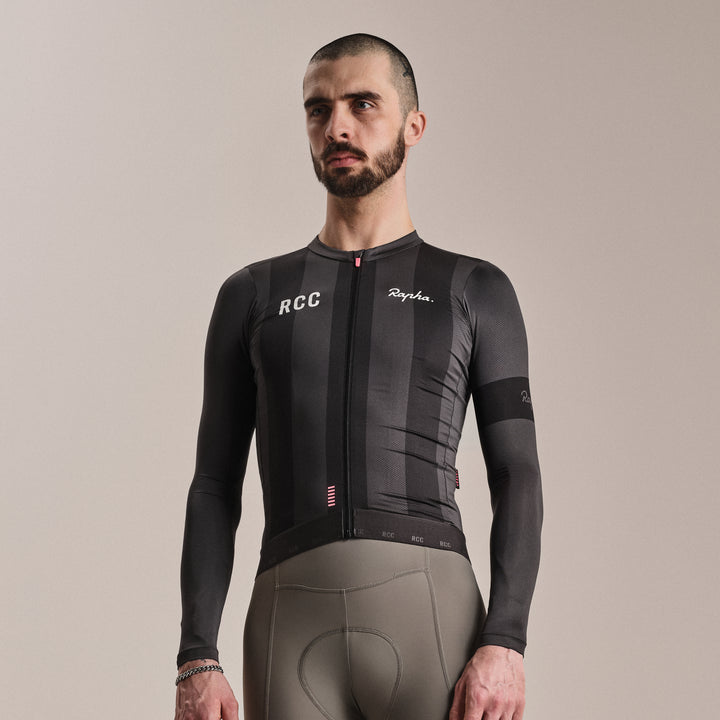 Rapha Men's RCC Pro Team Long Sleeve Lightweight Jersey (Stealth/Black) - Dragonspine Cycling