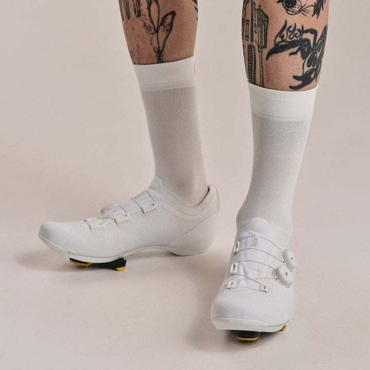 Rapha RCC Pro Team Socks - Regular (White/High-Vis Pink) - Dragonspine Cycling