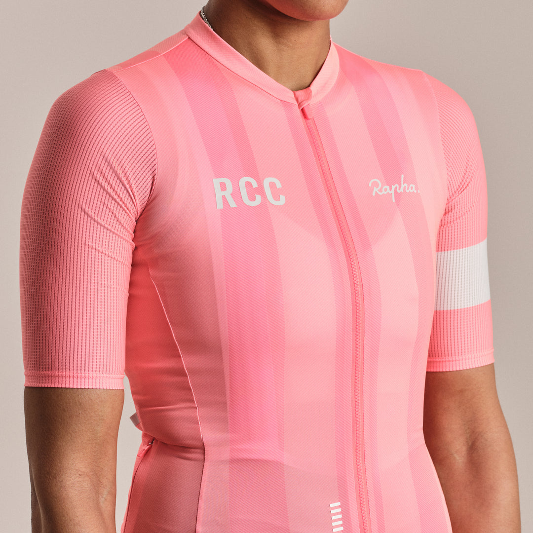 Rapha Women's RCC Pro Team Jersey II (Light Pink/High-Vis Pink) - Dragonspine Cycling