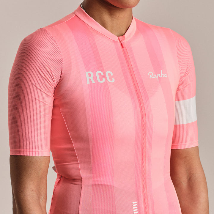 Rapha Women's RCC Pro Team Jersey II (Light Pink/High-Vis Pink) - Dragonspine Cycling