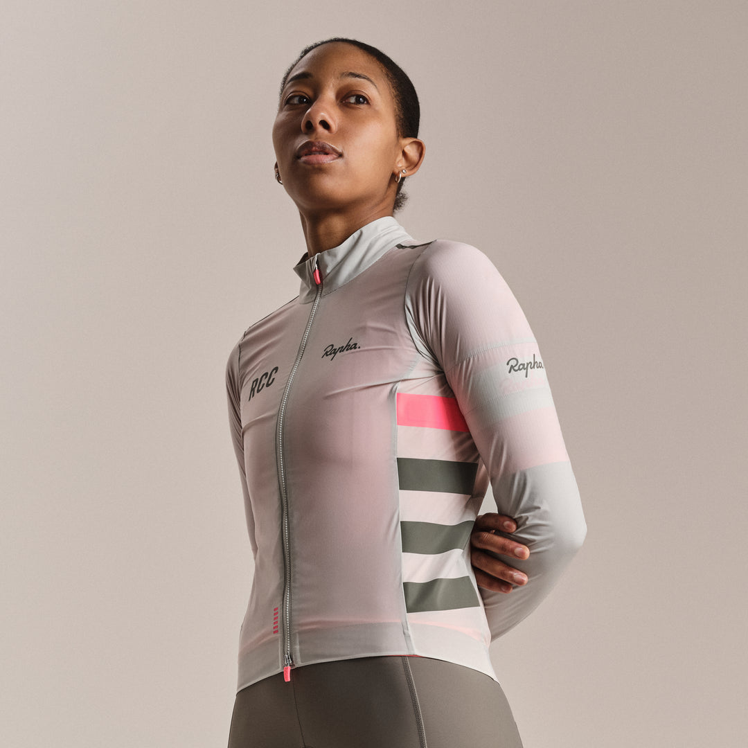 Rapha Women's RCC Pro Team Lightweight Wind Jacket (Grey/Smoke) - Dragonspine Cycling