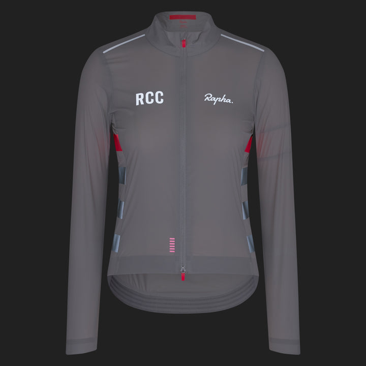 Rapha Women's RCC Pro Team Lightweight Wind Jacket (Grey/Smoke) - Dragonspine Cycling