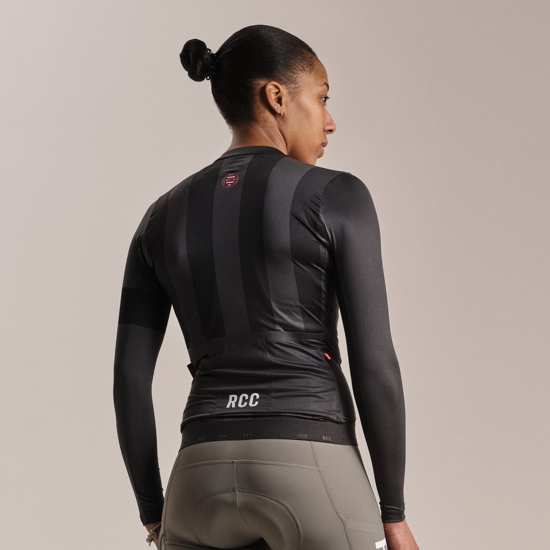 Rapha Women's RCC Pro Team Long Sleeve LW Jersey (Stealth/Black) - Dragonspine Cycling