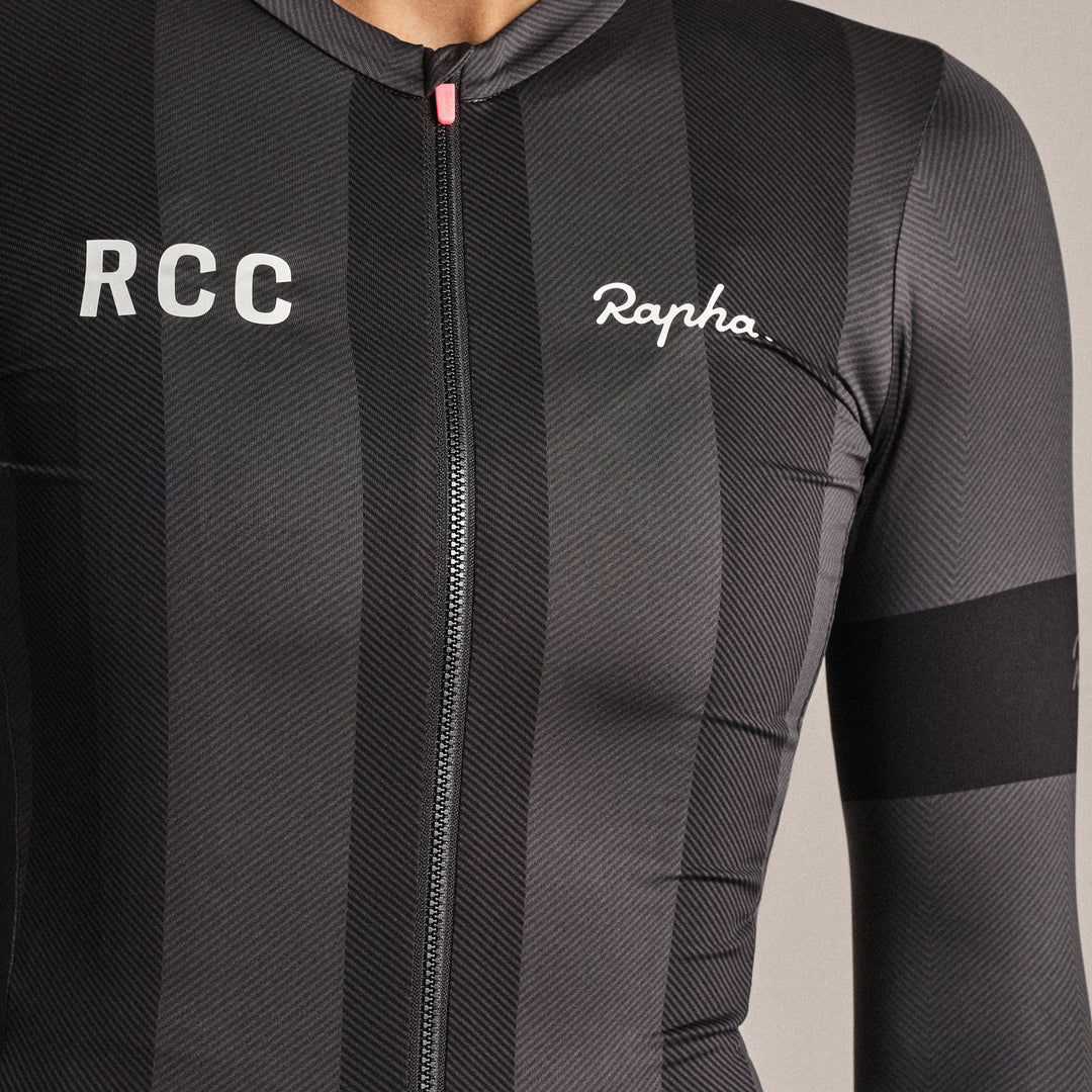 Rapha Women's RCC Pro Team Long Sleeve LW Jersey (Stealth/Black) - Dragonspine Cycling