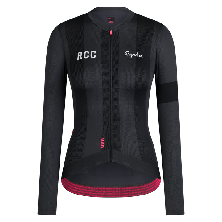 Rapha Women's RCC Pro Team Long Sleeve LW Jersey (Stealth/Black) - Dragonspine Cycling