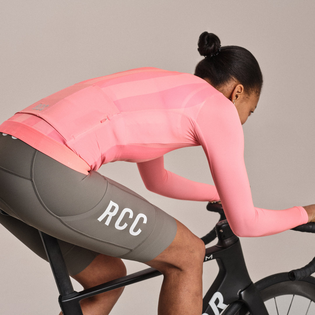 Rapha Women's RCC Pro Team Long Sleeve LW Jersey (Light Pink/High-Vis Pink) - Dragonspine Cycling