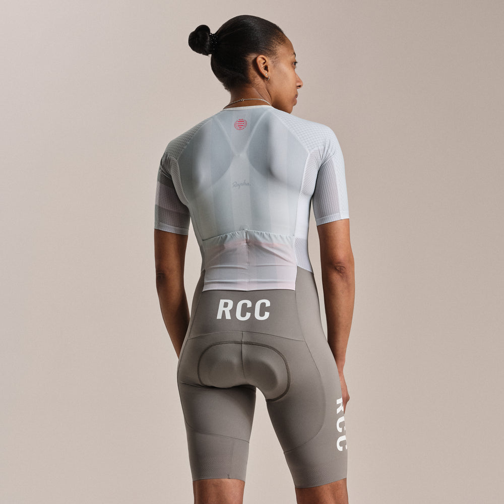 Rapha Women's RCC Pro Team Summer Roadsuit (Grey/Smoke) - Dragonspine Cycling