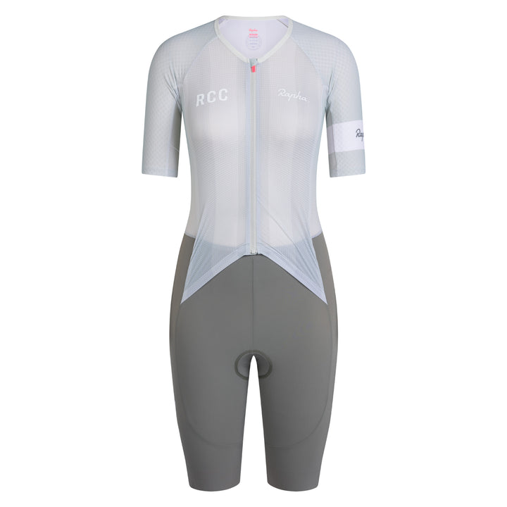 Rapha Women's RCC Pro Team Summer Roadsuit (Grey/Smoke) - Dragonspine Cycling