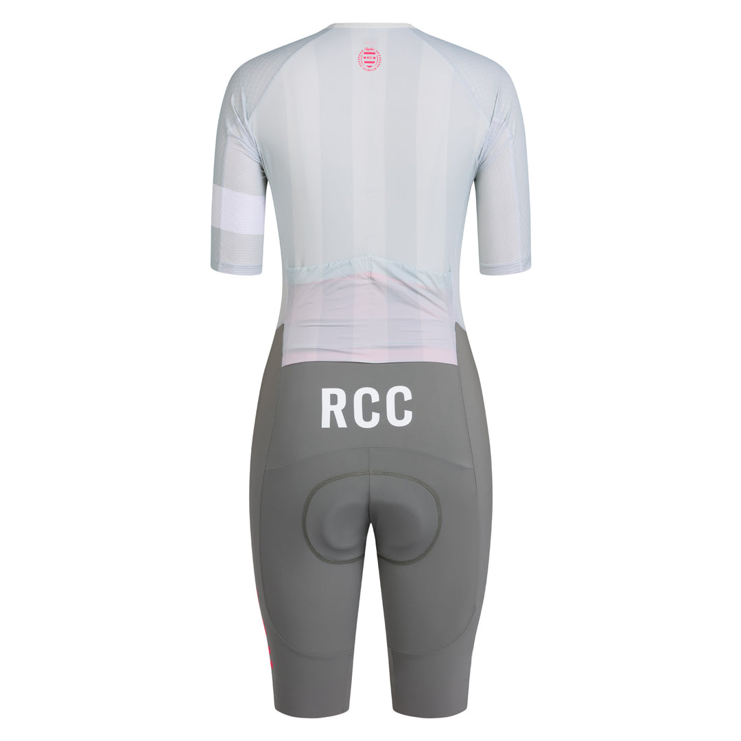 Rapha Women's RCC Pro Team Summer Roadsuit (Grey/Smoke) - Dragonspine Cycling