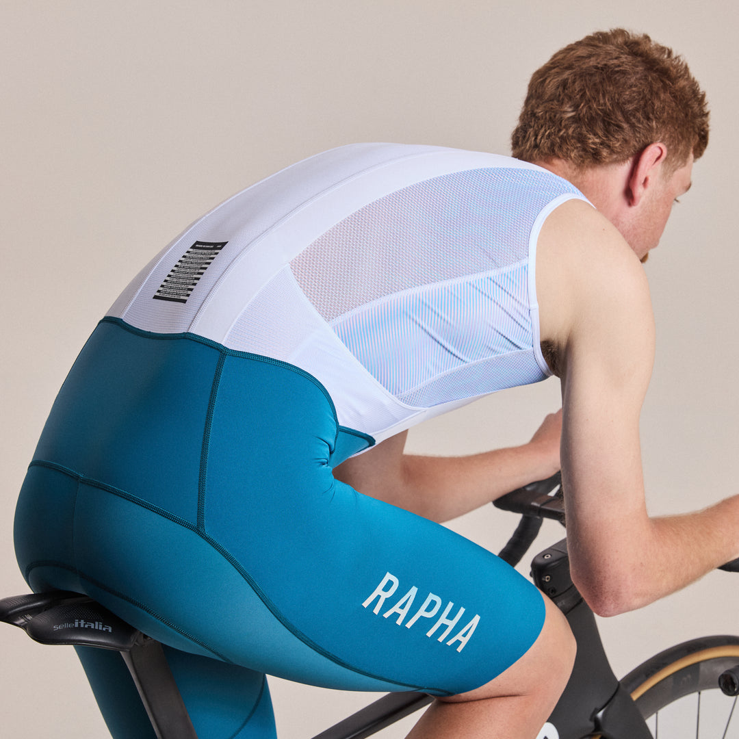 Rapha Men's Pro Team Bib Shorts - Reaction-diffusion (Slate Blue/White) - Dragonspine Cycling