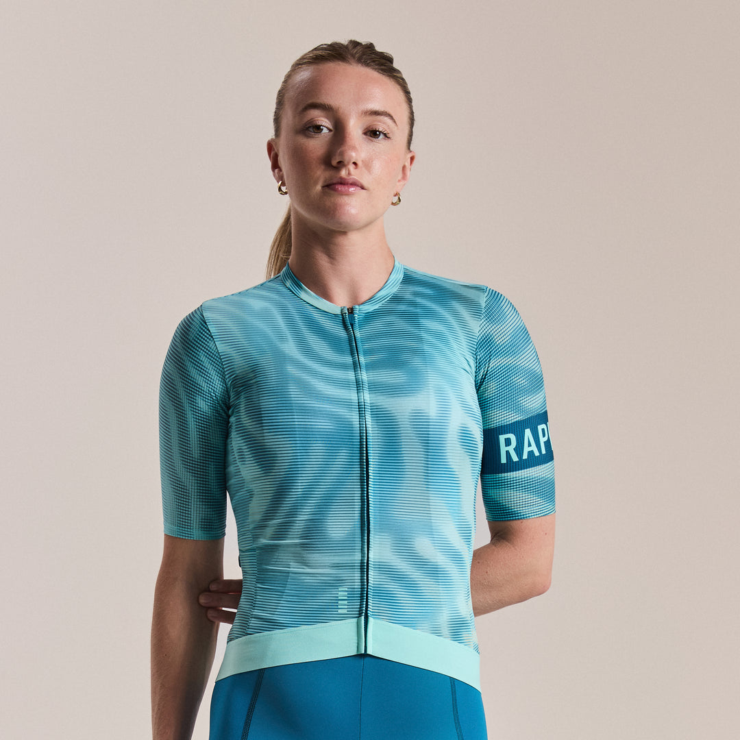 Rapha Women's Pro Team Jersey - Reaction-diffusion (Aqua Blue/Slate Blue) - Dragonspine Cycling