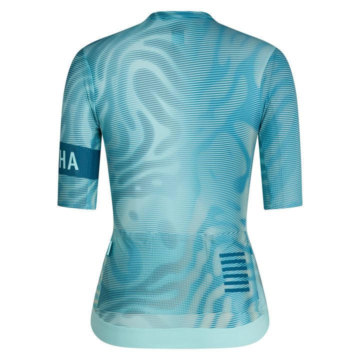 Rapha Women's Pro Team Jersey - Reaction-diffusion (Aqua Blue/Slate Blue) - Dragonspine Cycling