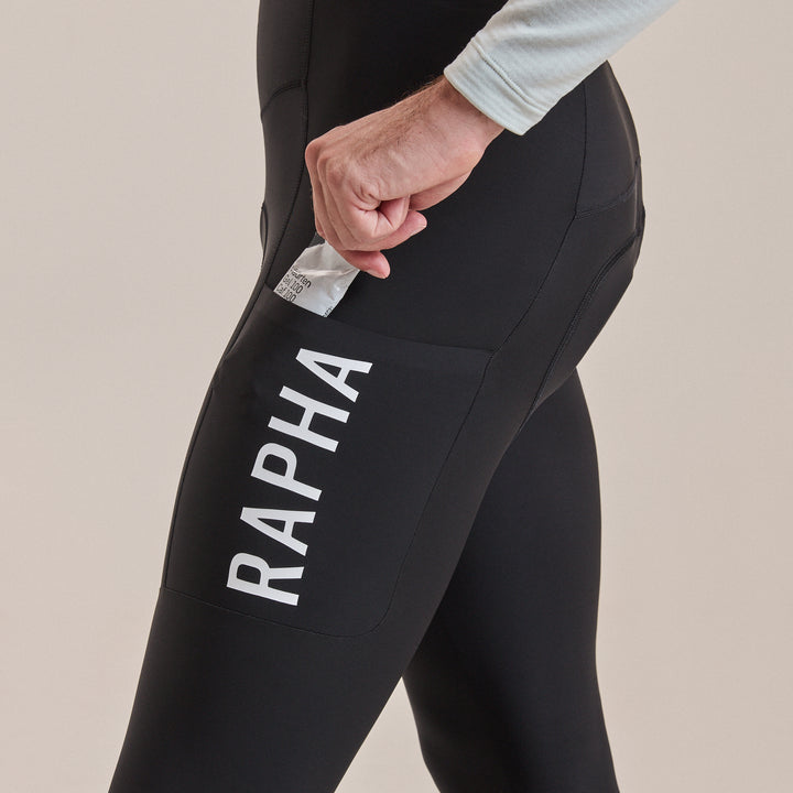 Rapha Men's Pro Team Lightweight Cargo Tights (Black/White) - Dragonspine Cycling