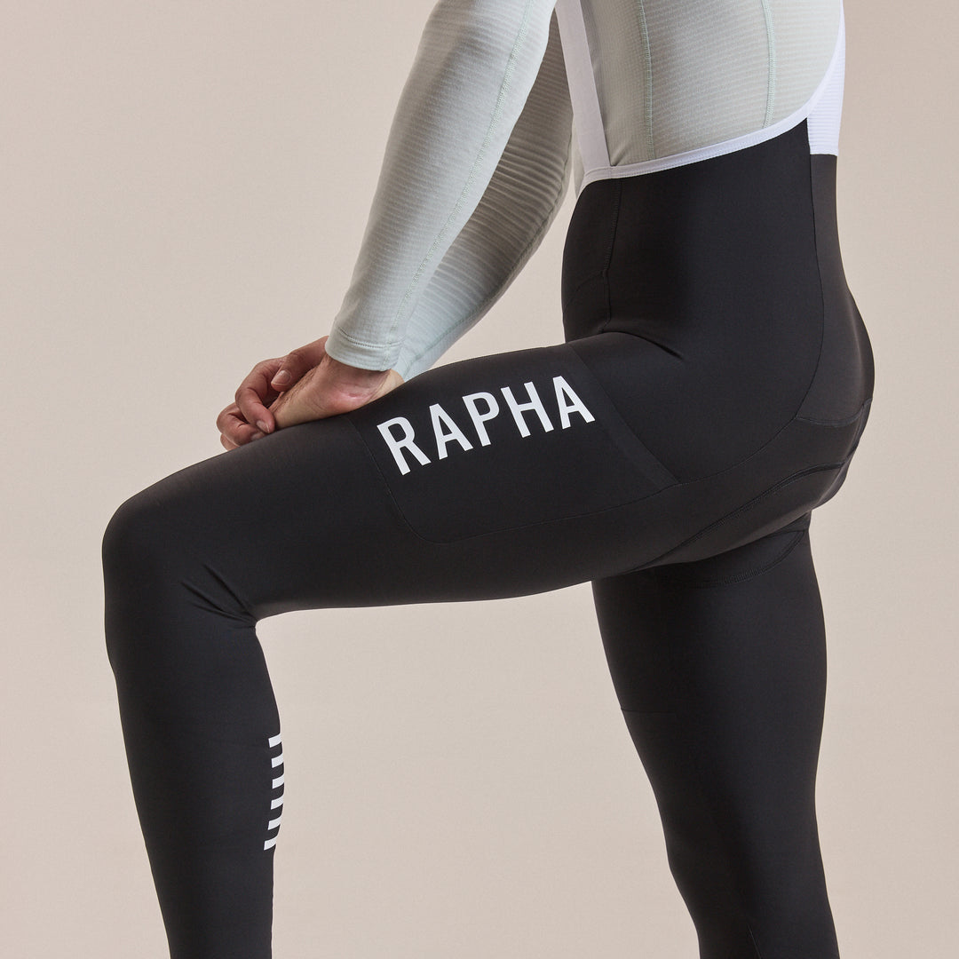 Rapha Men's Pro Team Lightweight Cargo Tights (Black/White) - Dragonspine Cycling