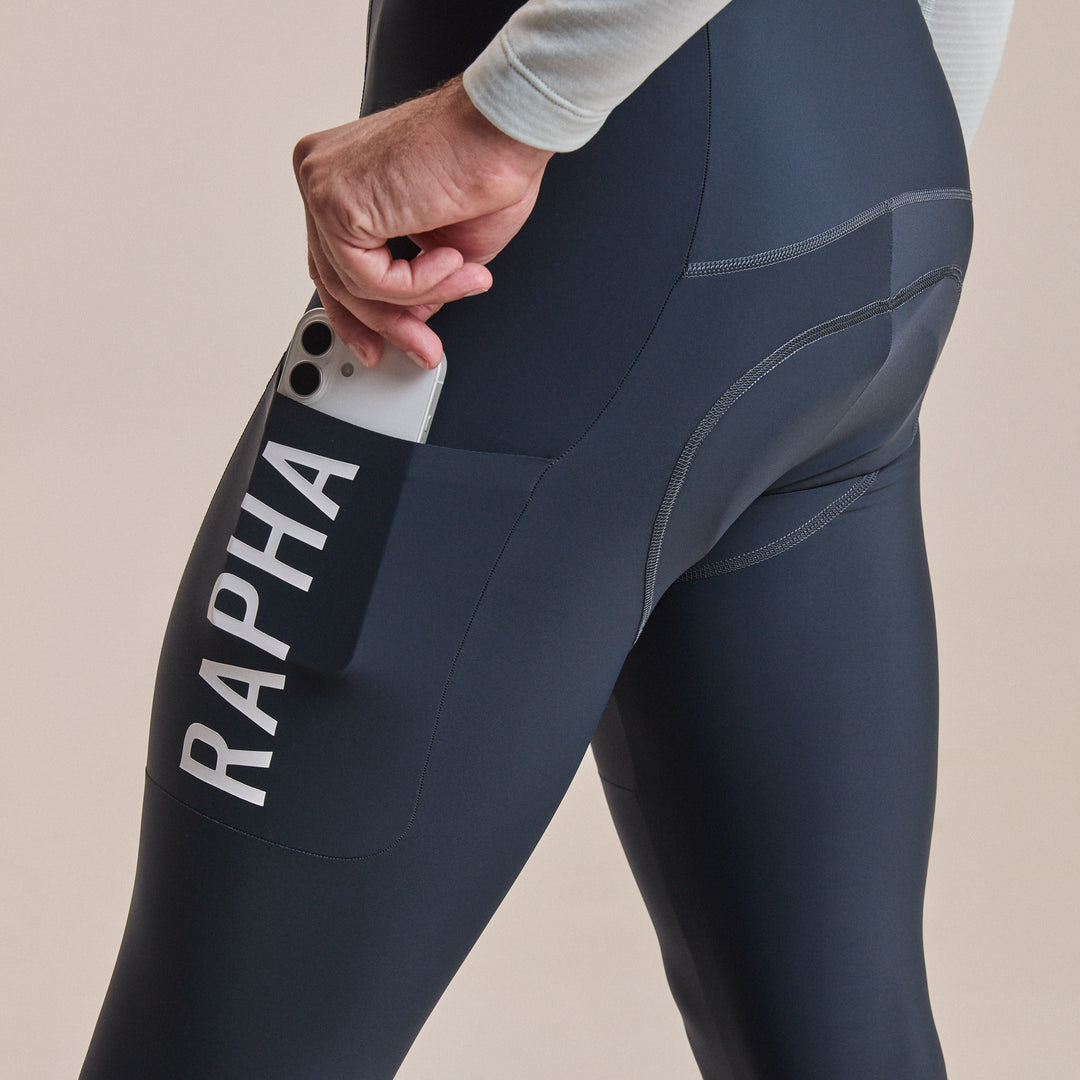 Rapha Men's Pro Team Lightweight Cargo Tights (Carbon/White) - Dragonspine Cycling