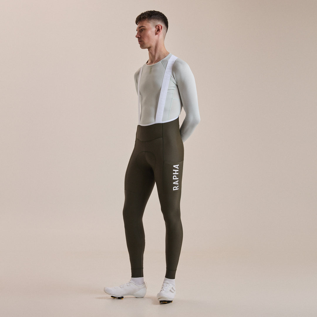 Rapha Men's Pro Team Lightweight Cargo Tights (Bottle Green/White) - Dragonspine Cycling