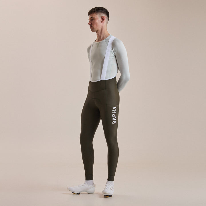 Rapha Men's Pro Team Lightweight Cargo Tights (Bottle Green/White) - Dragonspine Cycling