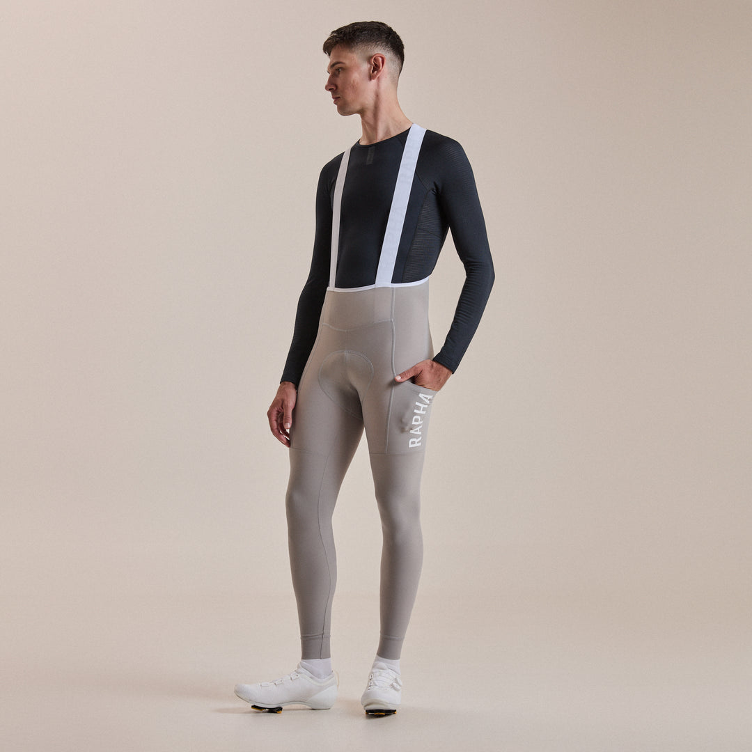 Rapha Men's Pro Team Lightweight Cargo Tights (Smoky Silver/White) - Dragonspine Cycling
