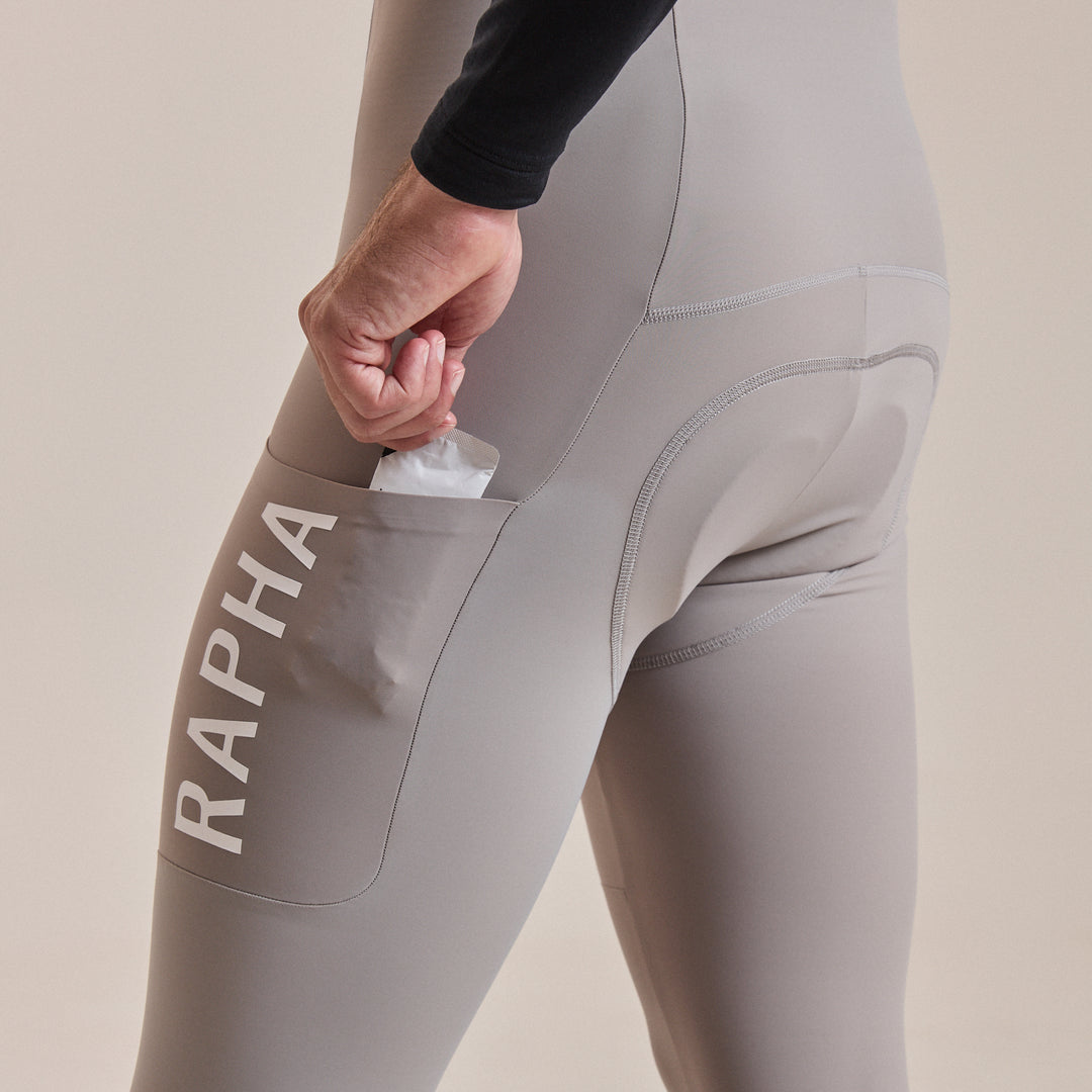 Rapha Men's Pro Team Lightweight Cargo Tights (Smoky Silver/White) - Dragonspine Cycling