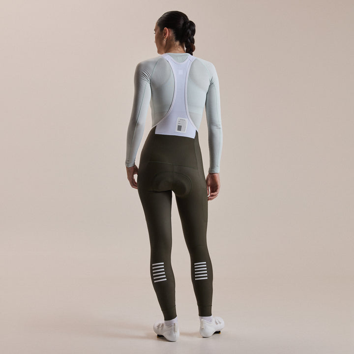 Rapha Women's Pro Team Lightweight Cargo Tights (Bottle Green/White) - Dragonspine Cycling