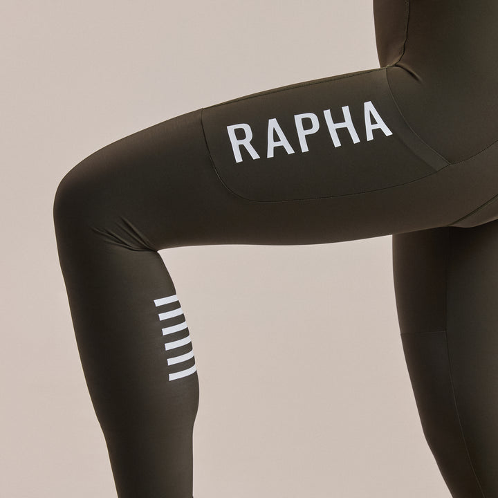 Rapha Women's Pro Team Lightweight Cargo Tights (Bottle Green/White) - Dragonspine Cycling