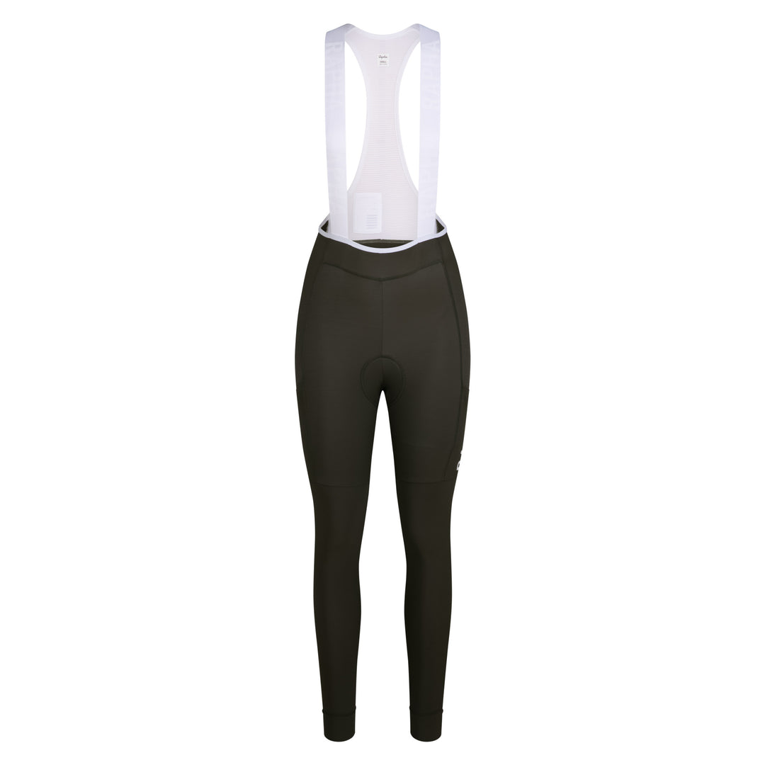Rapha Women's Pro Team Lightweight Cargo Tights (Bottle Green/White) - Dragonspine Cycling