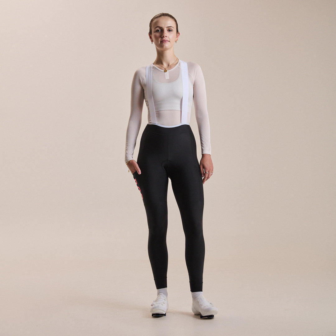 Rapha Women's RCC Pro Team Lightweight Cargo Tights (Black/High-Vis Pink) - Dragonspine Cycling