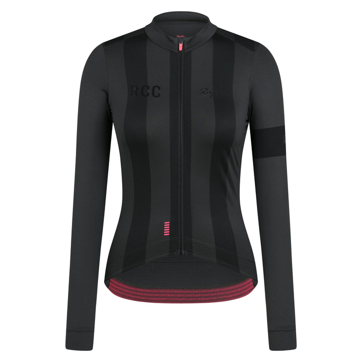 Rapha Women's RCC Pro Team Long Sleeve Midweight Jersey (Stealth Black/Black) - Dragonspine Cycling