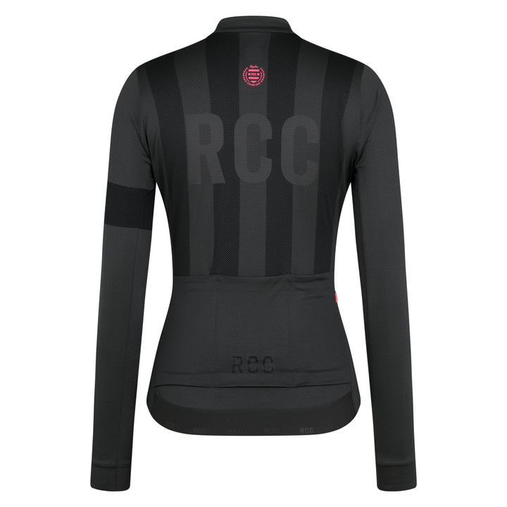 Rapha Women's RCC Pro Team Long Sleeve Midweight Jersey (Stealth Black/Black) - Dragonspine Cycling
