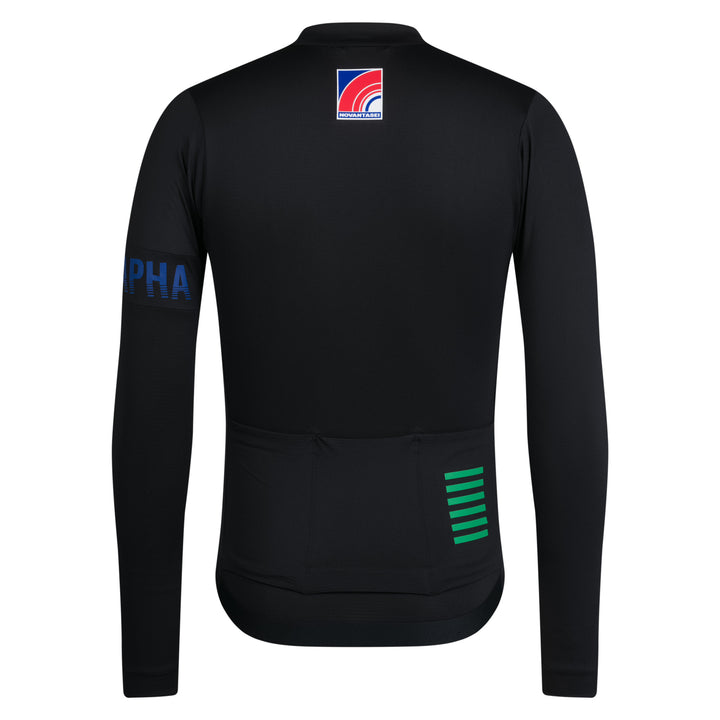 Rapha Men's Pro Team LS Midweight Jersey - Novantasei (Black/Blue) - Dragonspine Cycling