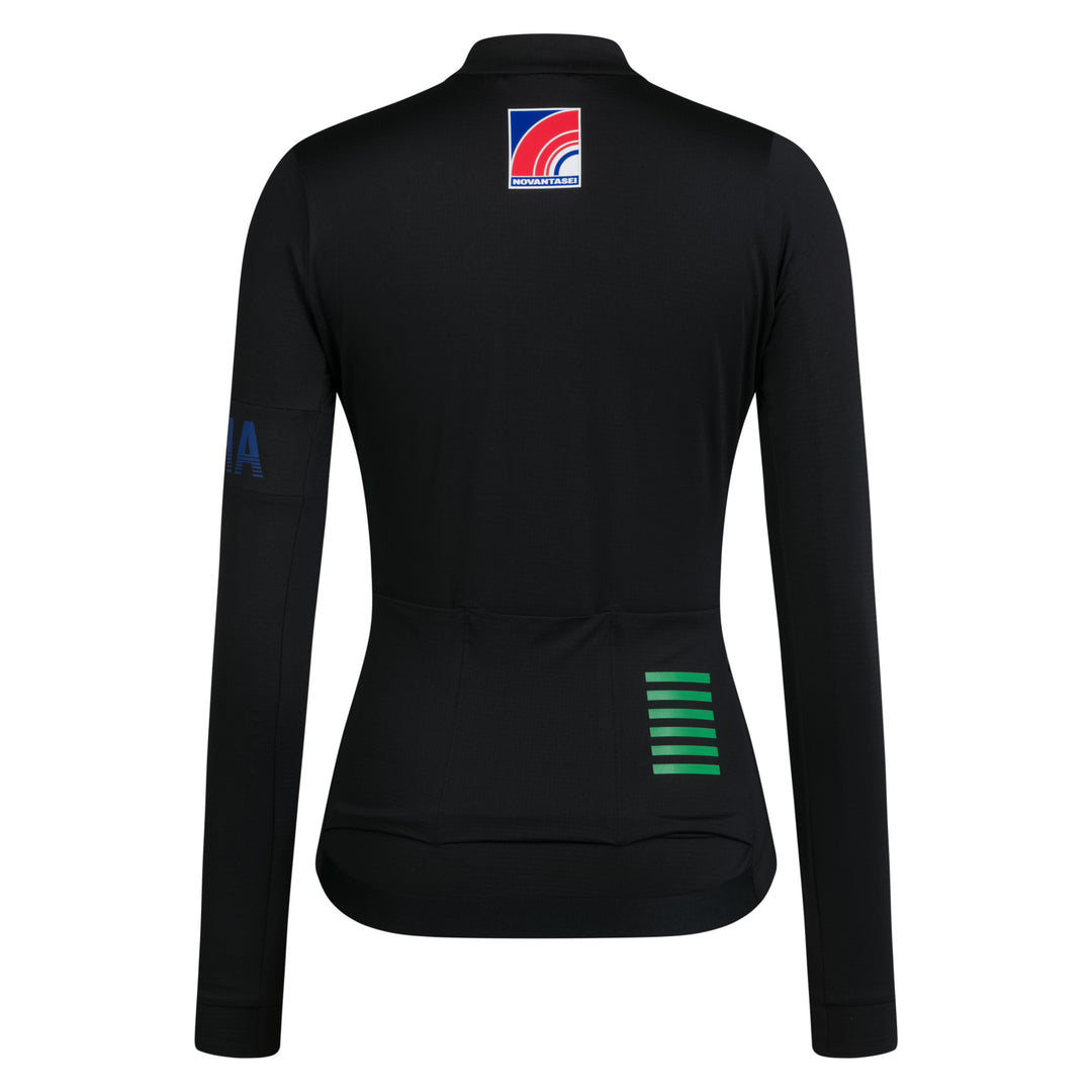 Rapha Women's Pro Team LS Midweight Jersey - Novantasei (Black/Blue) - Dragonspine Cycling