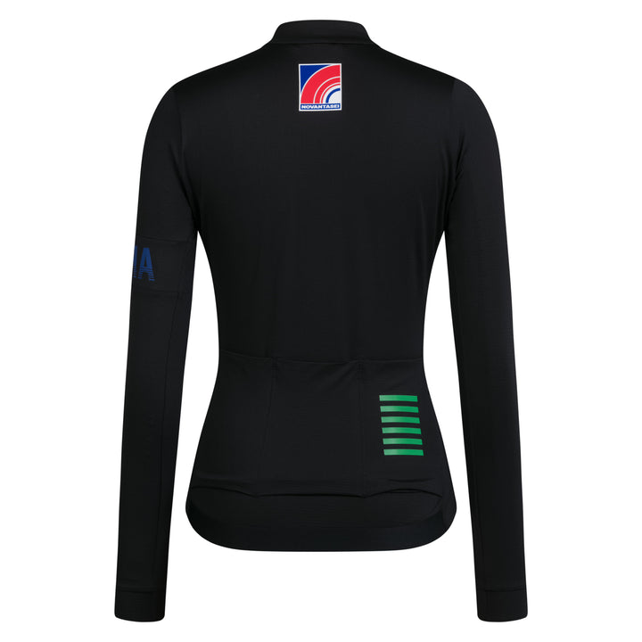 Rapha Women's Pro Team LS Midweight Jersey - Novantasei (Black/Blue) - Dragonspine Cycling