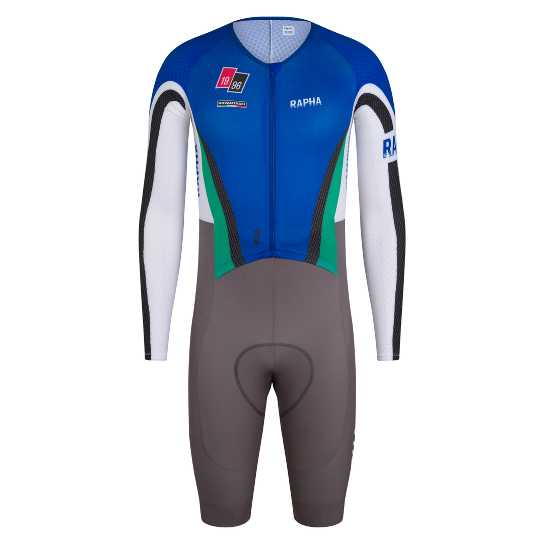 Rapha Men's Pro Team LS Roadsuit - Novantasei (Blue/Silver Reflective) - Dragonspine Cycling