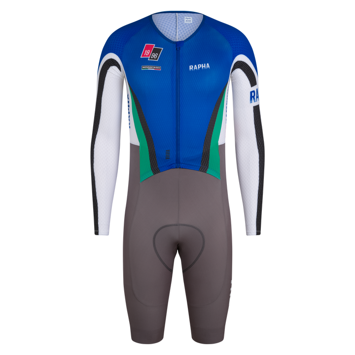 Rapha Men's Pro Team LS Roadsuit - Novantasei (Blue/Silver Reflective) - Dragonspine Cycling