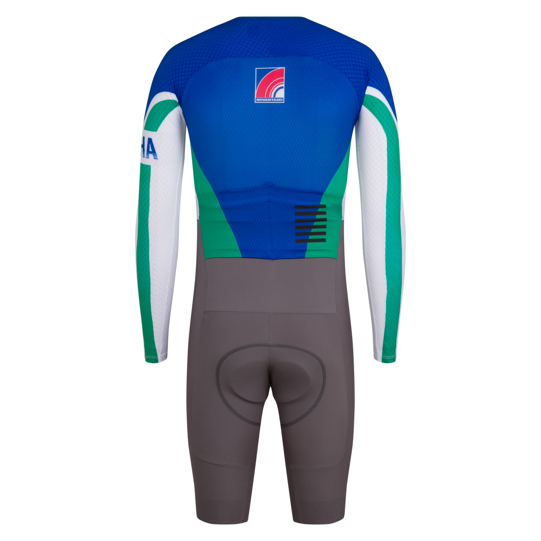 Rapha Men's Pro Team LS Roadsuit - Novantasei (Blue/Silver Reflective) - Dragonspine Cycling