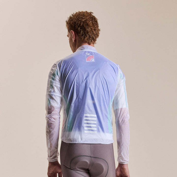 Rapha Men's Pro Team Wind Jacket - Novantasei (Transparent/White) - Dragonspine Cycling