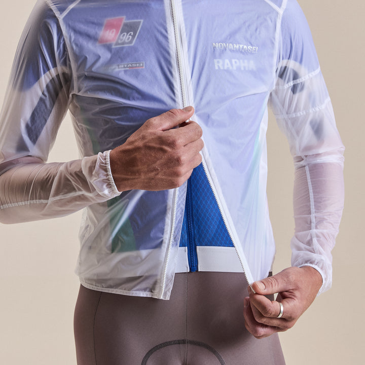Rapha Men's Pro Team Wind Jacket - Novantasei (Transparent/White) - Dragonspine Cycling