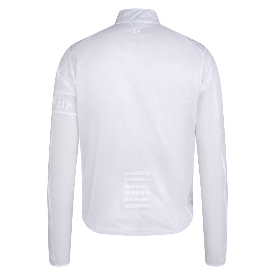 Rapha Men's Pro Team Wind Jacket - Novantasei (Transparent/White) - Dragonspine Cycling