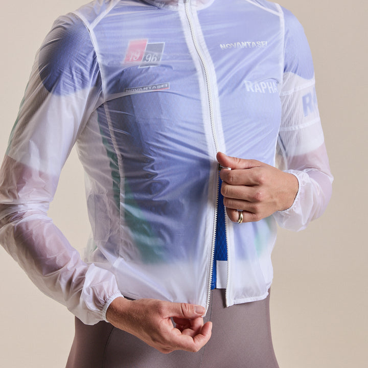 Rapha Women's Pro Team Wind Jacket - Novantasei (Transparent/White) - Dragonspine Cycling