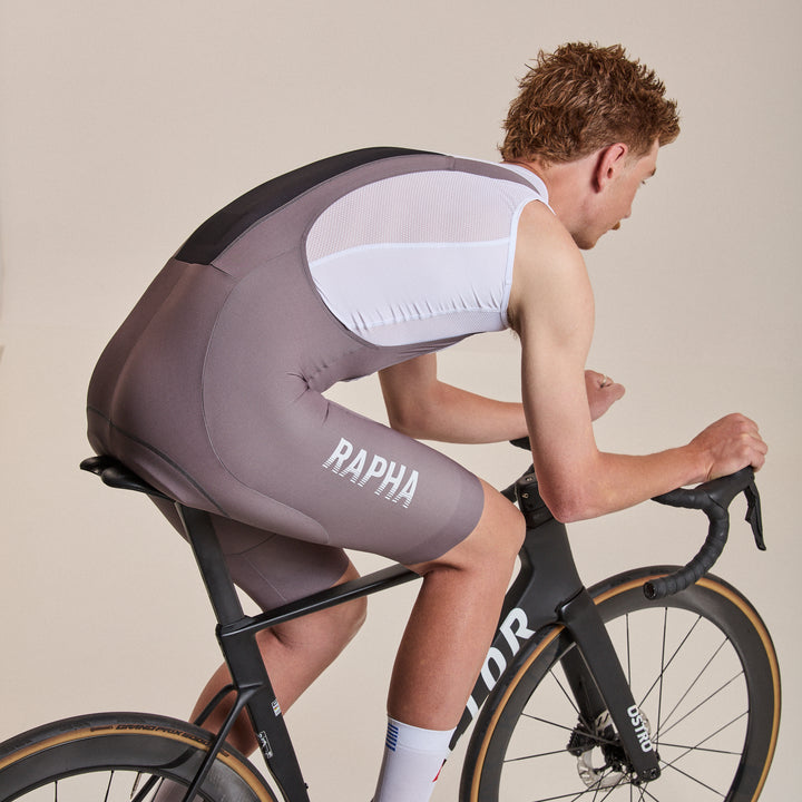 Rapha Men's Pro Team Raceweave Bib Shorts - Novantasei (Silver) - Dragonspine Cycling