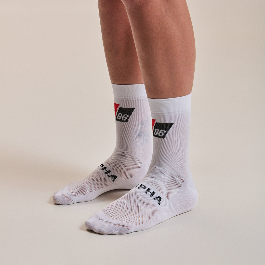 Rapha Pro Team Socks - Regular - Novantasei (White/Black) - Dragonspine Cycling