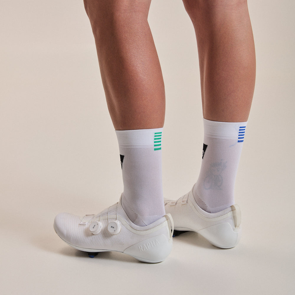 Rapha Pro Team Socks - Regular - Novantasei (White/Black) - Dragonspine Cycling